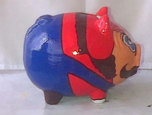 Marrano Pintado de "Mario Bross" | Mega Marranos pintados Marrano Pintado de "Mario Bross" | Mega Marranos pintados