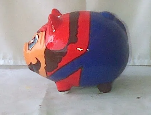 Marrano Pintado de "Mario Bross" | Mega Marranos pintados