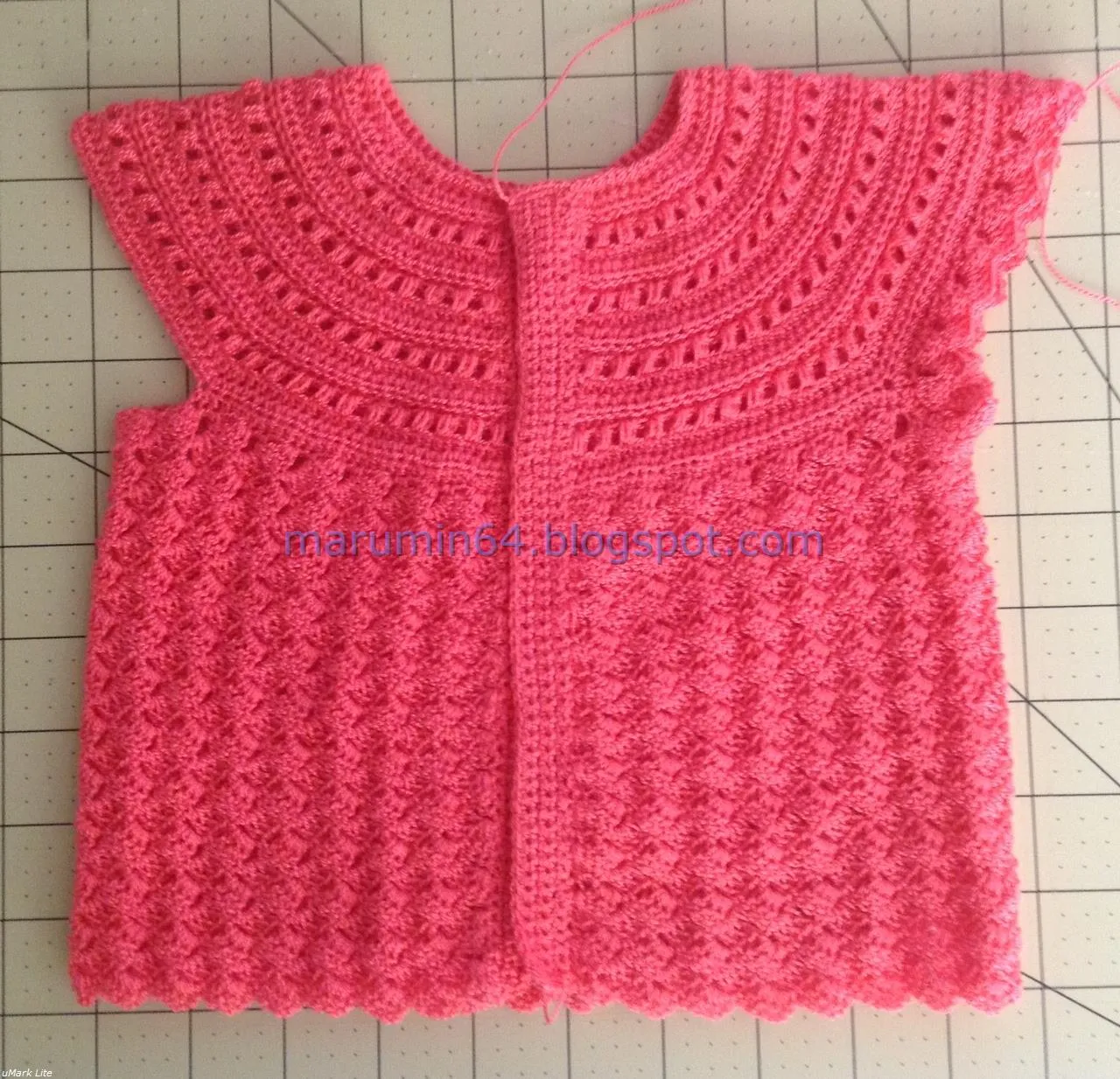 Marumin Crochet: CR 018 - Coral Canesú Redondo Calado / Coral ...