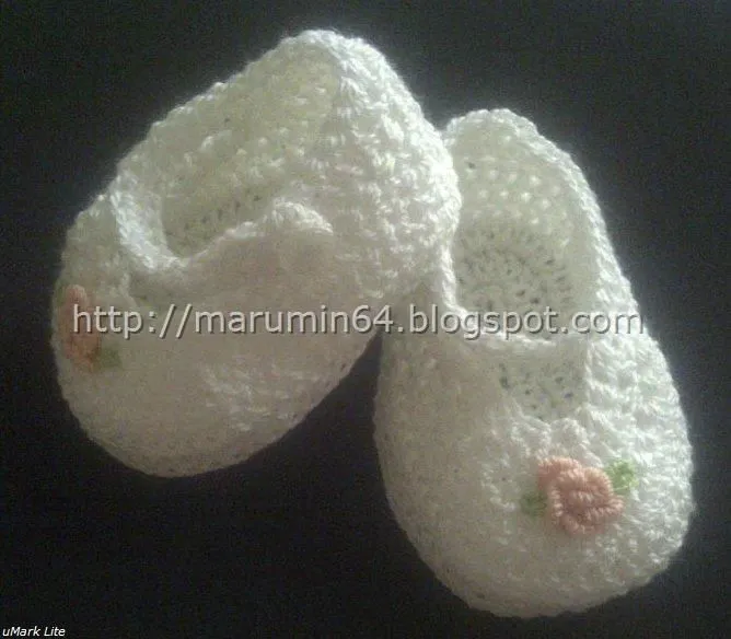 Marumin Crochet: Zapatitos bordados - Receta / Embroidered baby ... Marumin Crochet: Zapatitos bordados - Receta / Embroidered baby ...