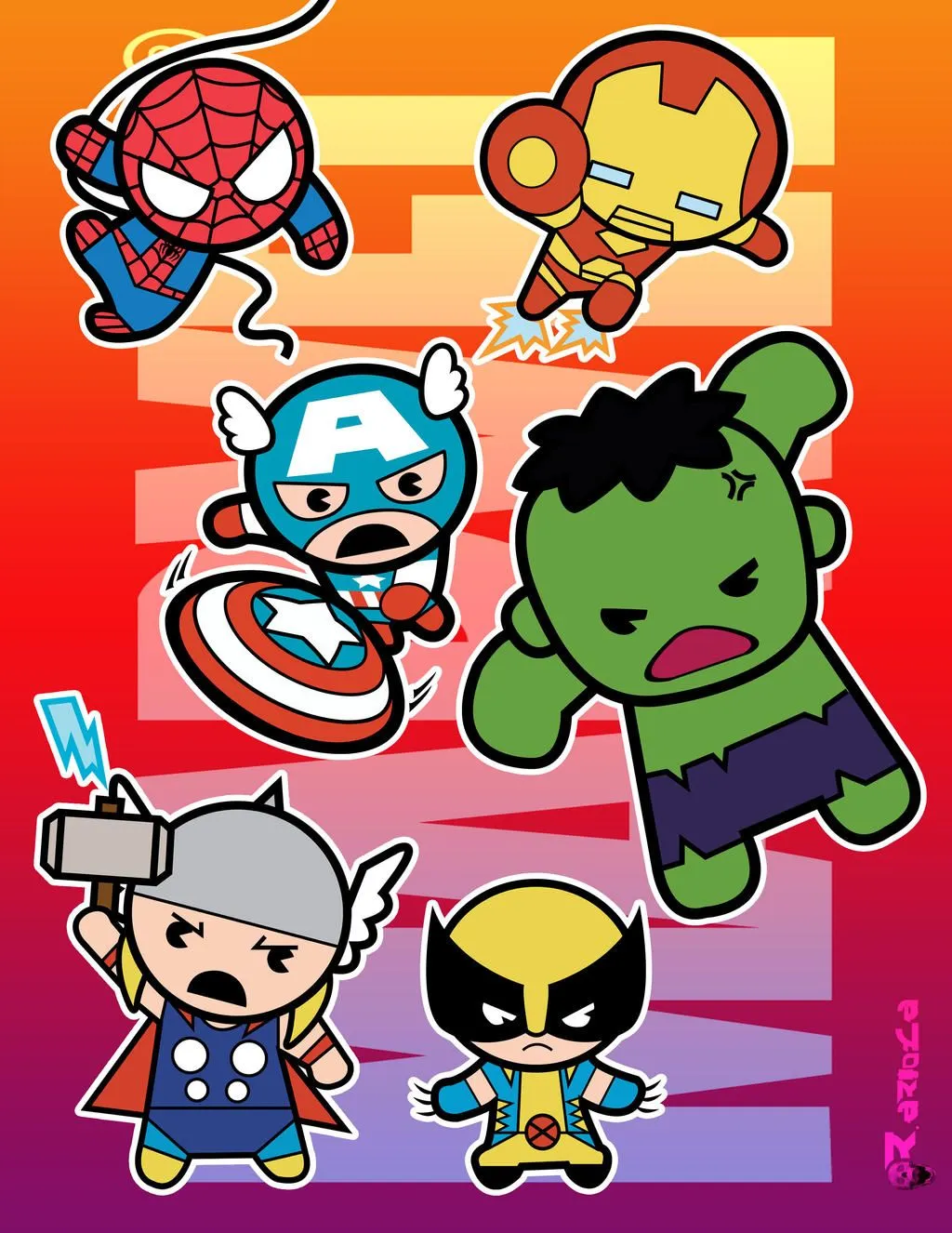 Marvel (chibi) Super Heroes by aerlixir on DeviantArt