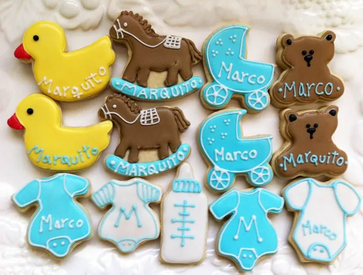 Galletas para baby shower de niño - Imagui