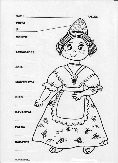 COLOREAR FALLAS: FALLERET I FALLERETA