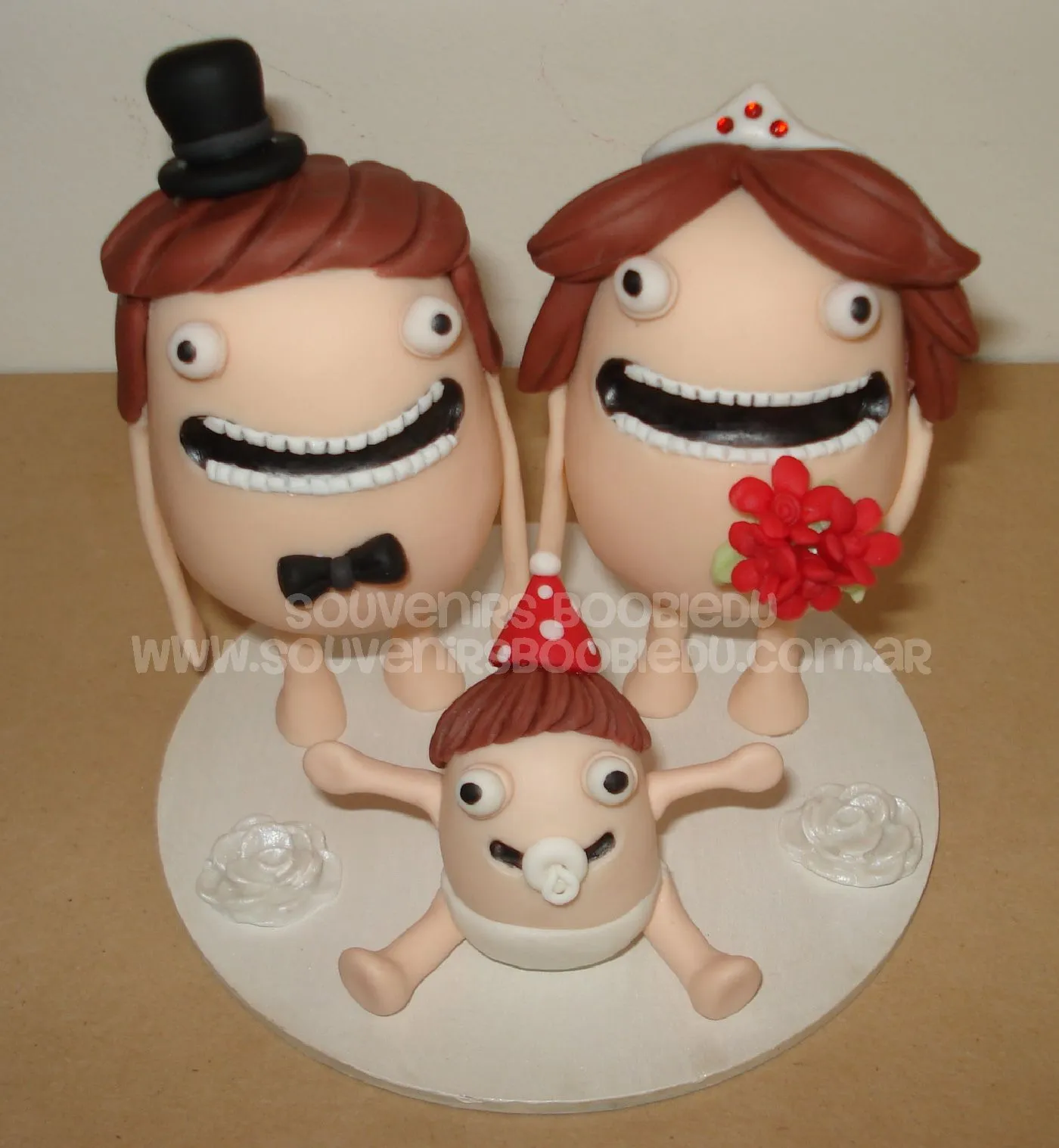 Adorno de torta casamiento y bebe Mama Lucchetti | Souvenirs Boobledu