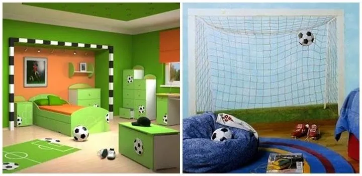 Marzua: Habitación infantil futbolera