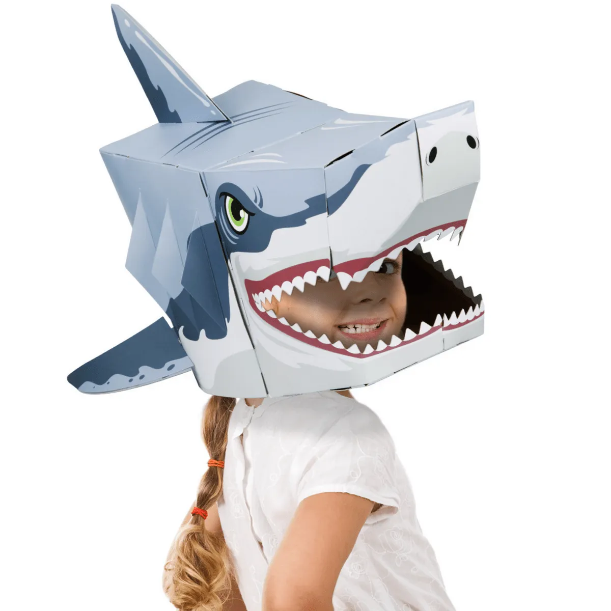 Máscara 3D para armar modelo tiburón - carambaperu Máscara 3D para armar modelo tiburón - carambaperu