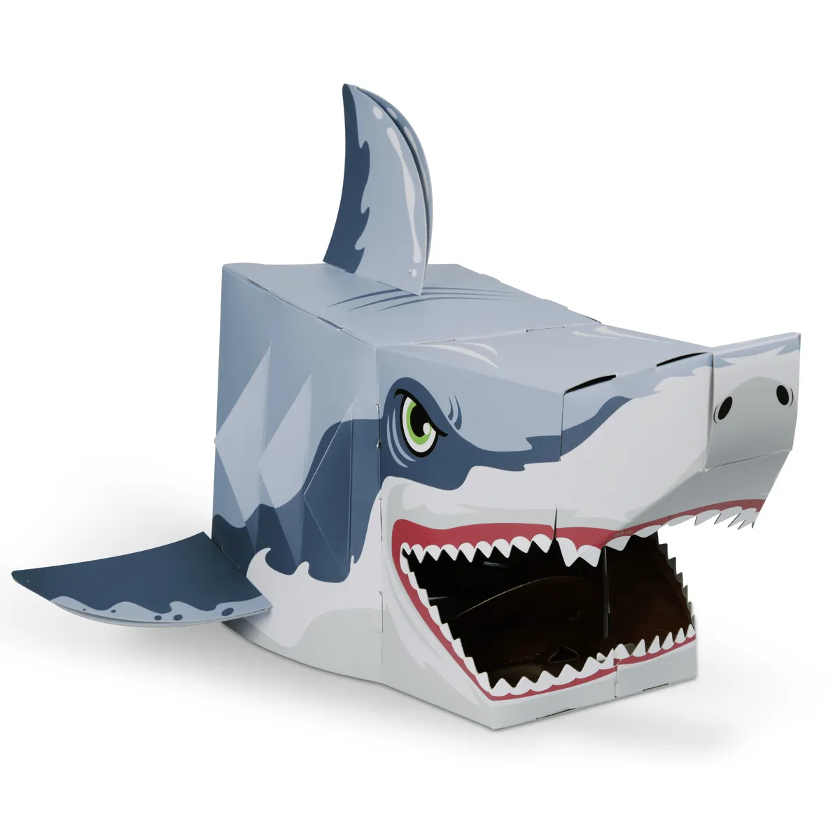 Máscara 3D para armar modelo tiburón - carambaperu Máscara 3D para armar modelo tiburón - carambaperu
