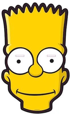 Máscara de Bart Simpson para recortar y usar | Blog de imágenes Máscara de Bart Simpson para recortar y usar | Blog de imágenes