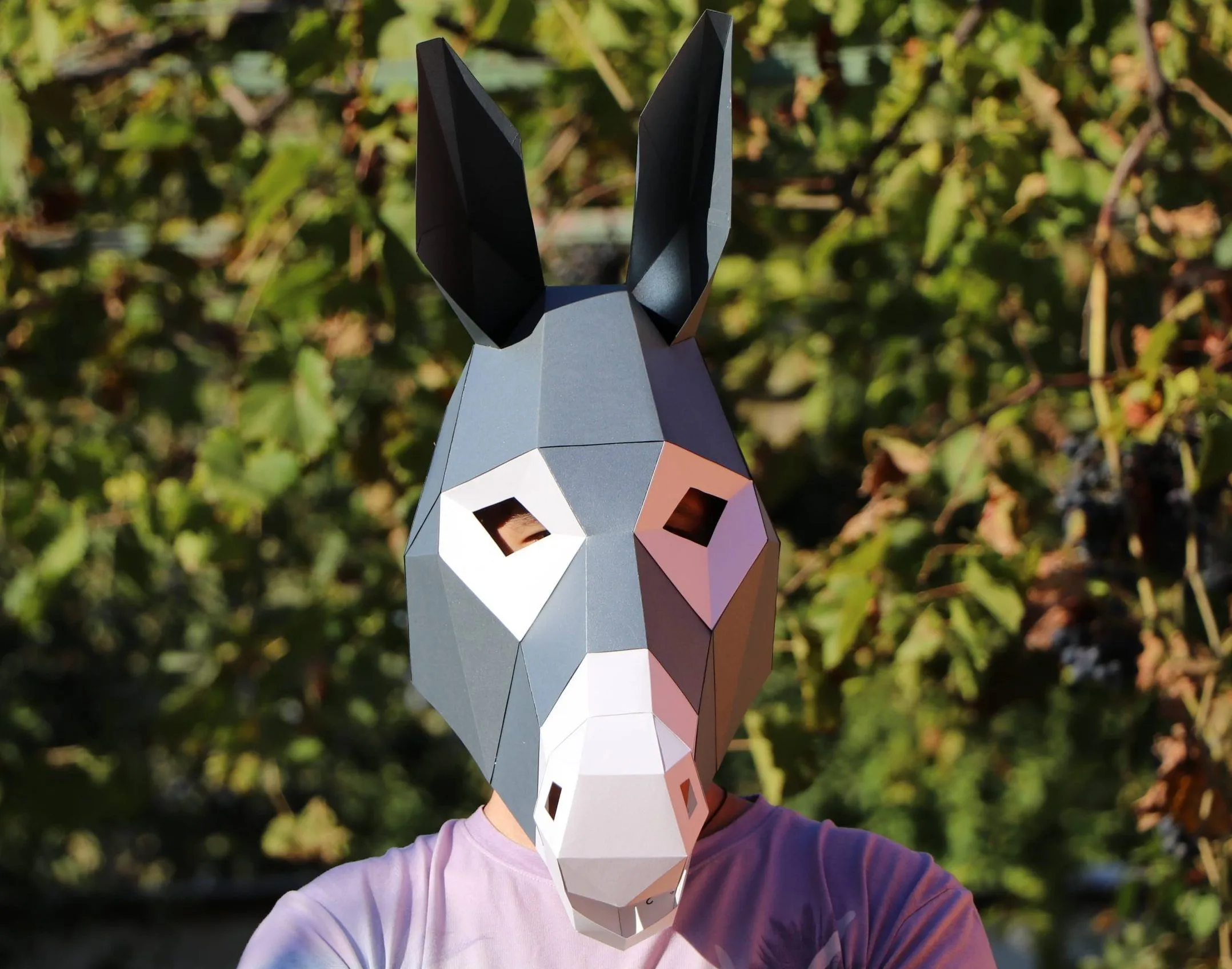 Máscara de burro DIY, Máscara Low Poly, Máscara de artesanía de papel, Plantilla de PDF Máscara 3D - LACRAFTA Máscara de burro DIY, Máscara Low Poly, Máscara de artesanía de papel, Plantilla de PDF Máscara 3D - LACRAFTA