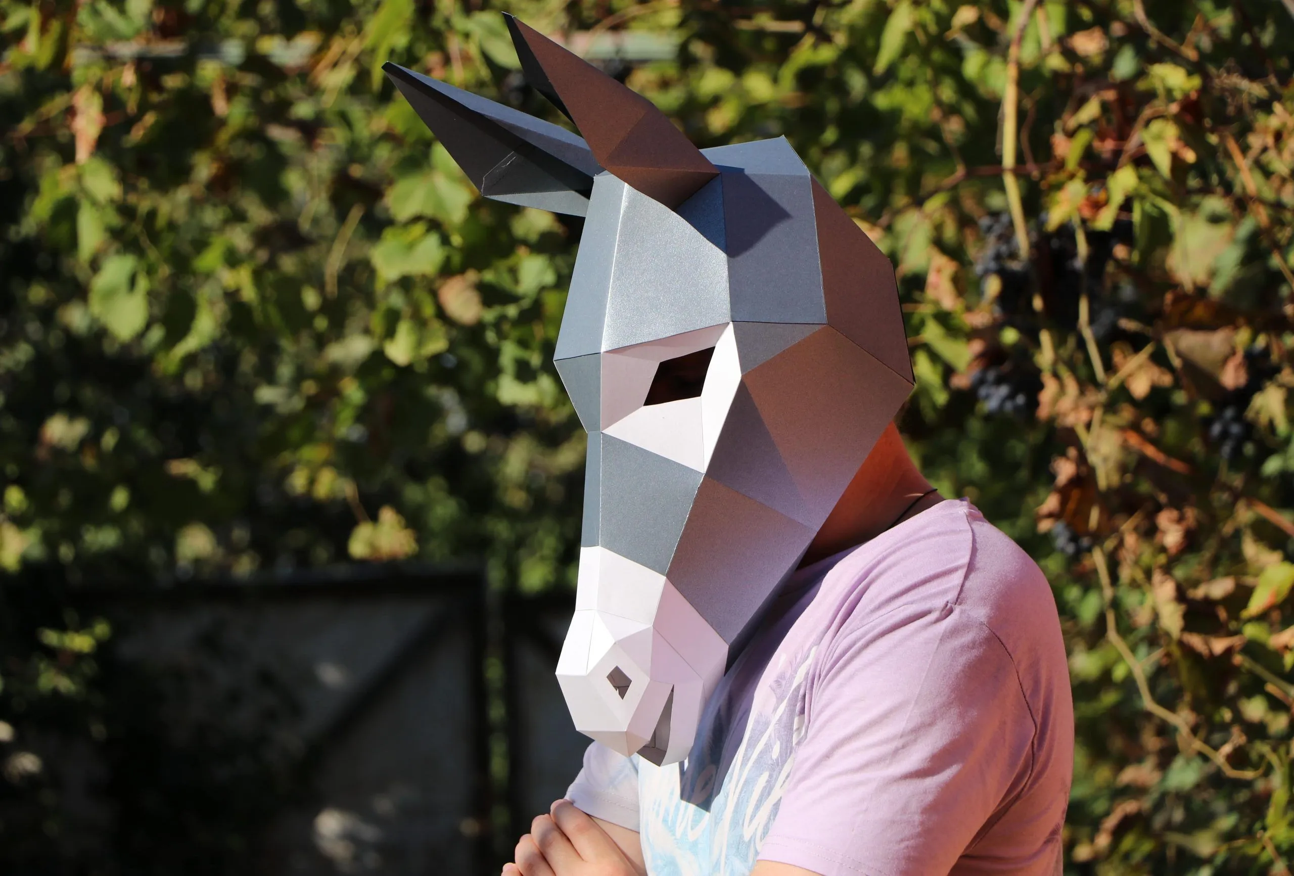 Máscara de burro DIY, Máscara Low Poly, Máscara de artesanía de papel, Plantilla de PDF Máscara 3D - LACRAFTA Máscara de burro DIY, Máscara Low Poly, Máscara de artesanía de papel, Plantilla de PDF Máscara 3D - LACRAFTA