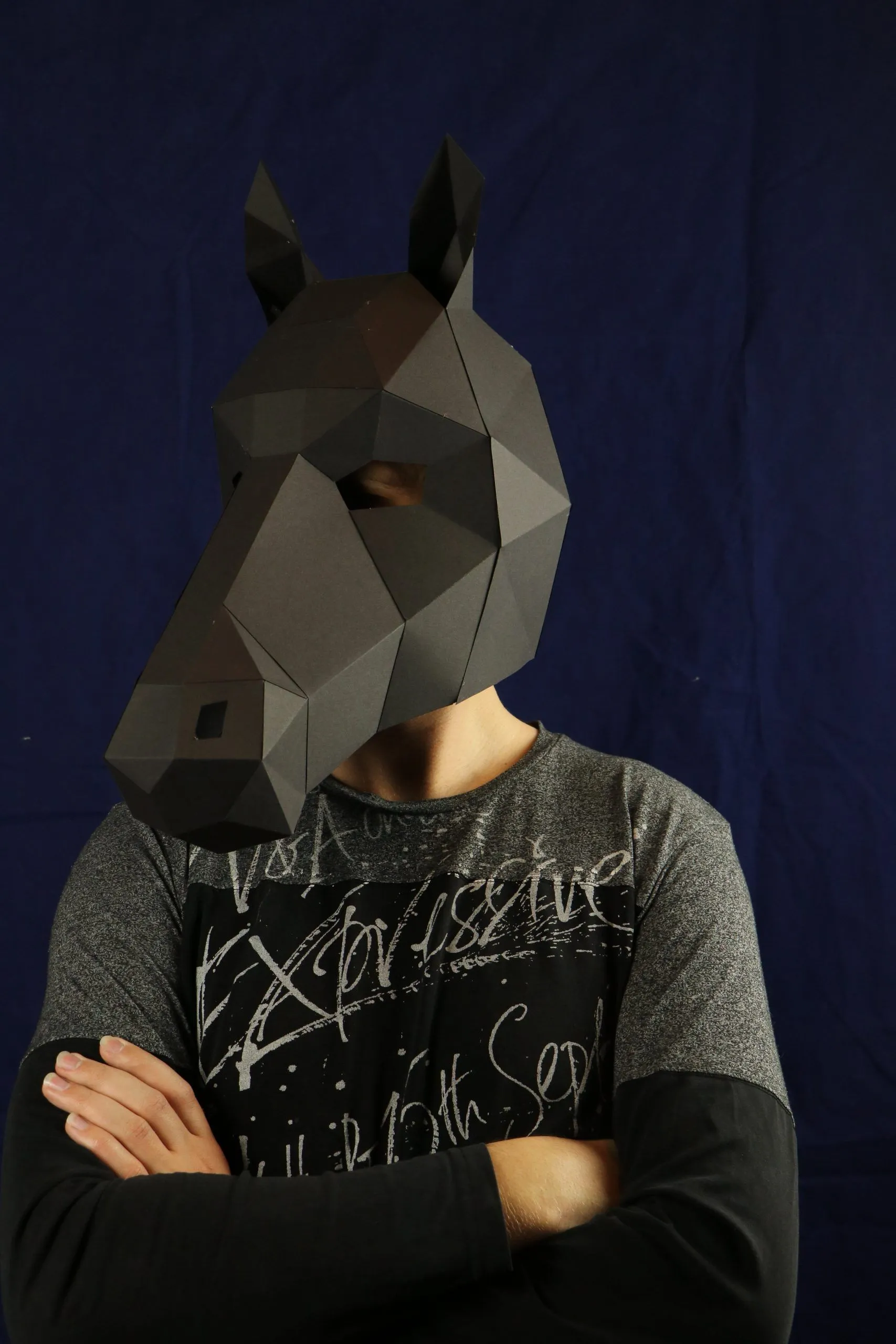 Máscara de caballo DIY, Máscara Low Poly, Máscara de artesanía de papel, Plantilla de PDF Máscara 3D - LACRAFTA Máscara de caballo DIY, Máscara Low Poly, Máscara de artesanía de papel, Plantilla de PDF Máscara 3D - LACRAFTA