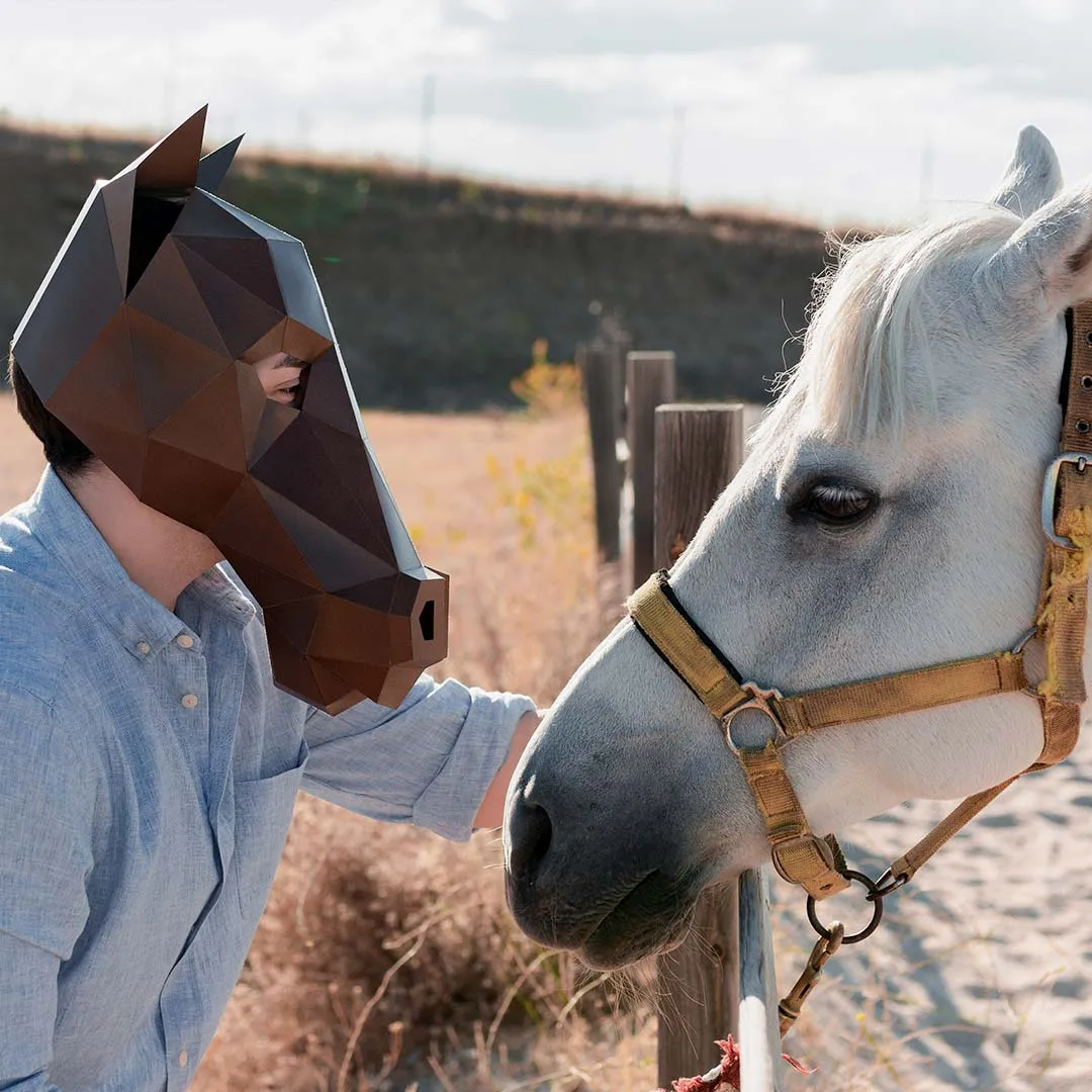 Máscara de Caballo para Imprimir con Papel | Plantillas PDF Máscara de Caballo para Imprimir con Papel | Plantillas PDF