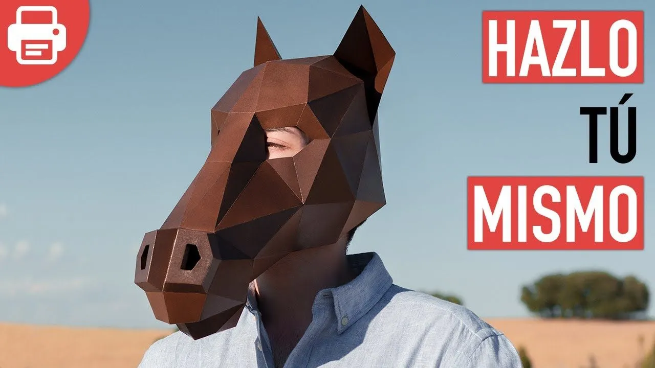 Cómo hacer una Máscara de Caballo con Papel o Cartulina en 3D | Plantillas para Imprimir - YouTube Cómo hacer una Máscara de Caballo con Papel o Cartulina en 3D | Plantillas para Imprimir - YouTube