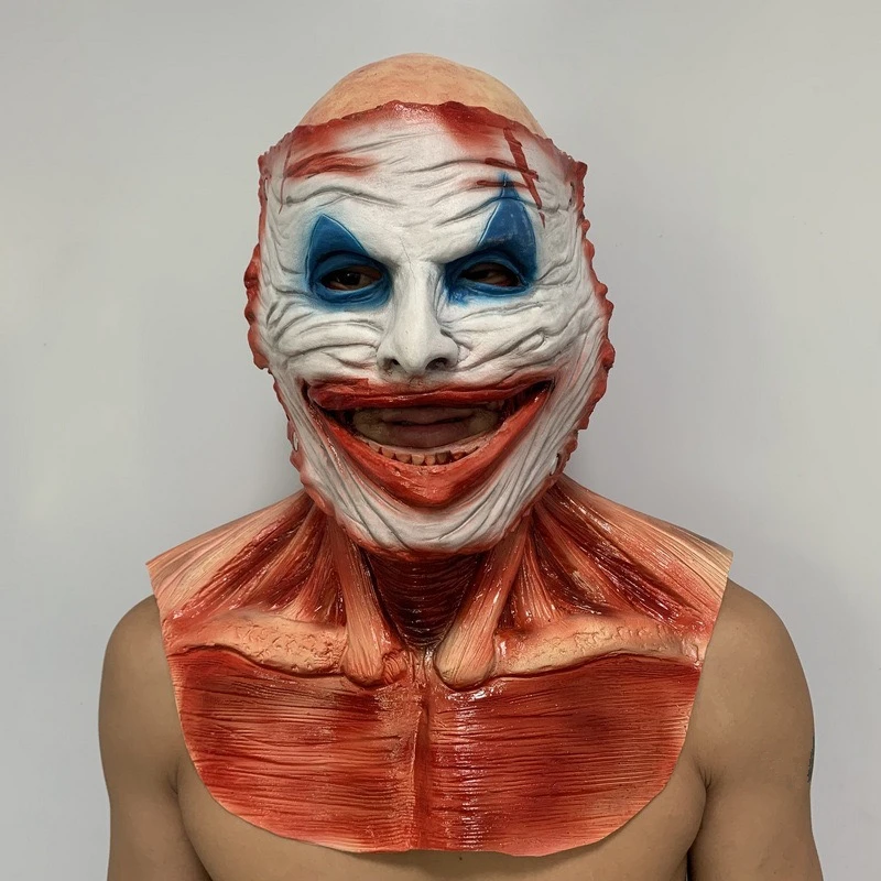 Máscara de calavera de fantasma de payaso, sombrero de látex de Horror de Halloween, Zombie bioquímico - AliExpress Máscara de calavera de fantasma de payaso, sombrero de látex de Horror de Halloween, Zombie bioquímico - AliExpress