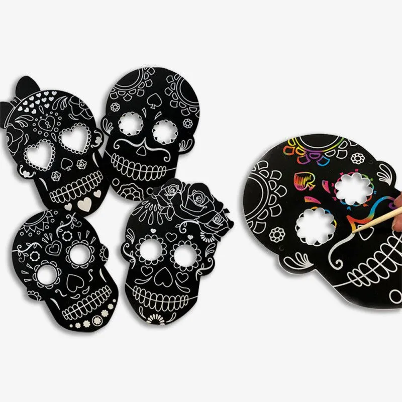 Máscara de calavera rasca y gana de Halloween Máscara de calavera rasca y gana de Halloween
