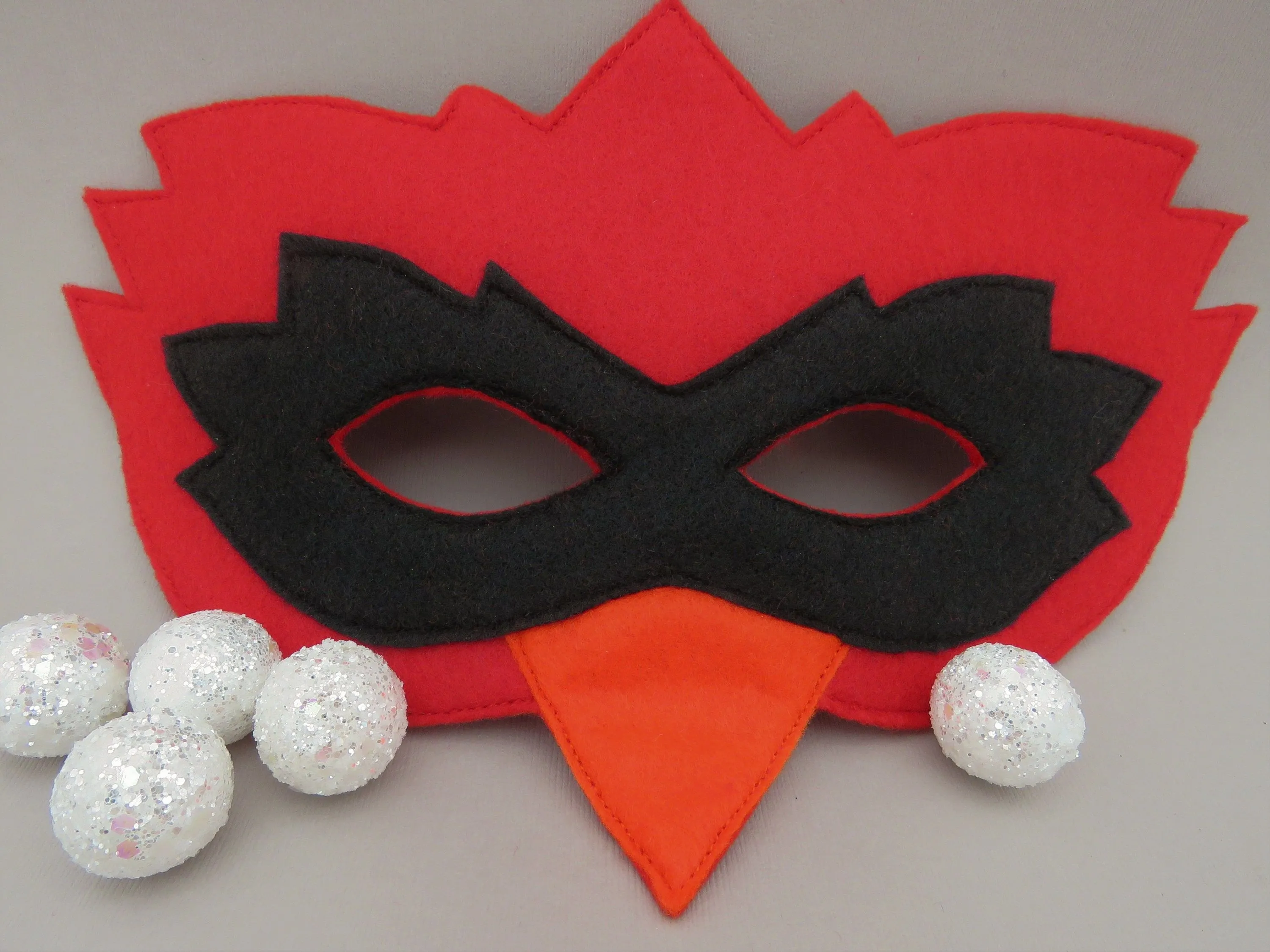 Máscara cardenal de fieltro Máscara de pájaro Traje - Etsy México Máscara cardenal de fieltro Máscara de pájaro Traje - Etsy México