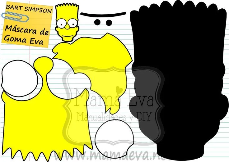 MÁSCARA DE CARNAVAL DE GOMA EVA DE BART SIMPSON | Personajes en ... MÁSCARA DE CARNAVAL DE GOMA EVA DE BART SIMPSON | Personajes en ...