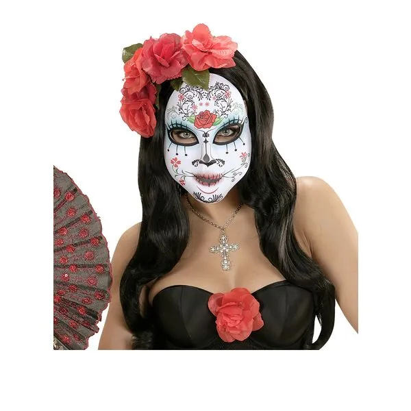 Máscara de catrina mexicana decorada Máscaras de esqueletos y ... Máscara de catrina mexicana decorada Máscaras de esqueletos y ...