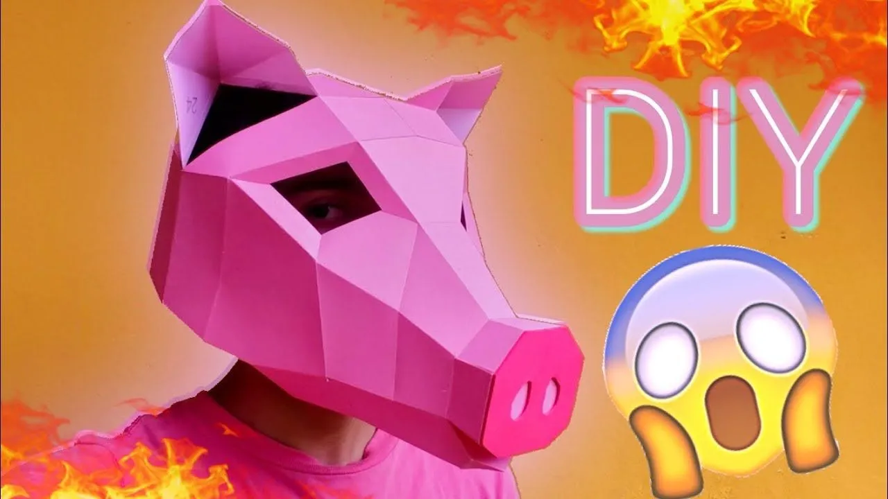 Cómo hacer una máscara de Cerdito con papel | Momuscraft - YouTube Cómo hacer una máscara de Cerdito con papel | Momuscraft - YouTube
