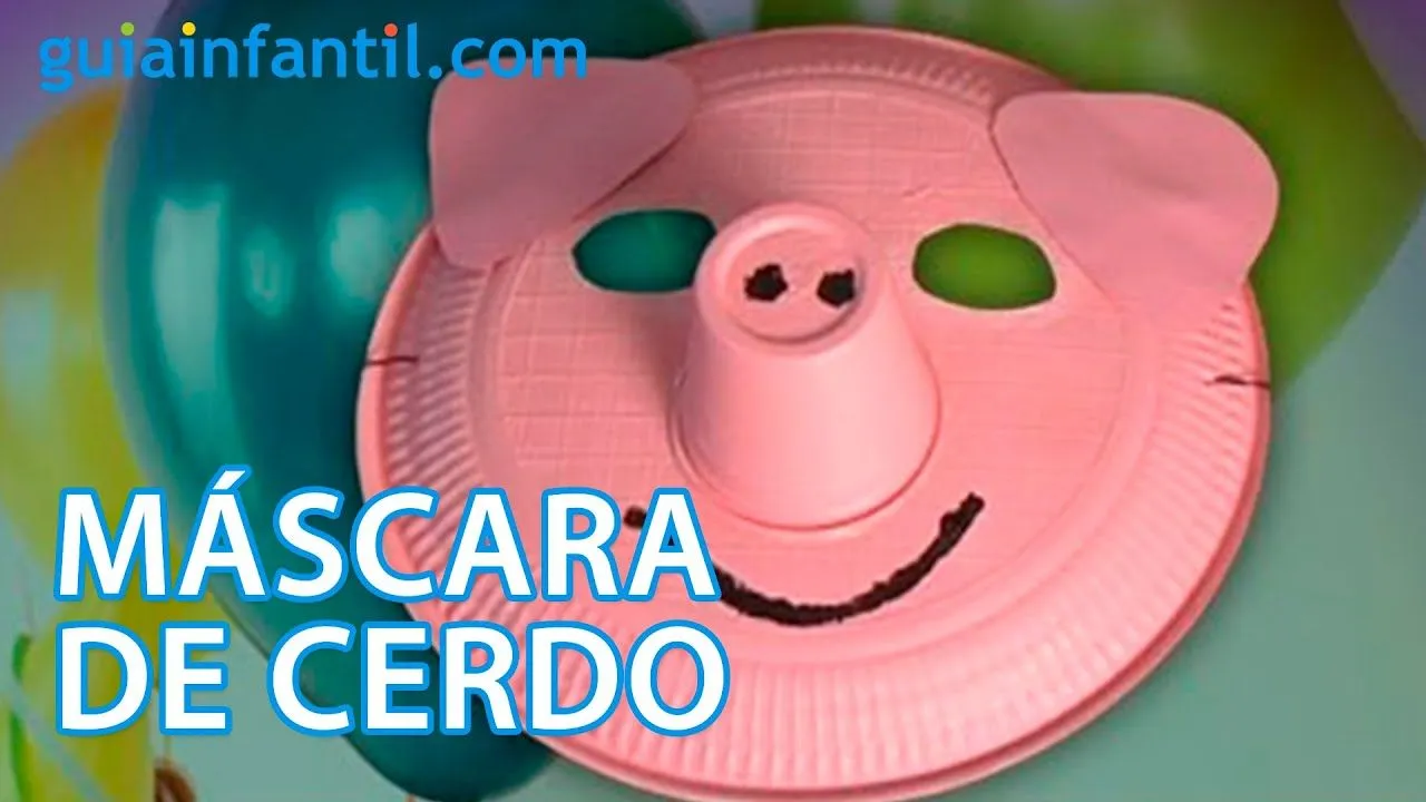 Mascara de cerdo, disfraces caseros para carnaval - YouTube Mascara de cerdo, disfraces caseros para carnaval - YouTube