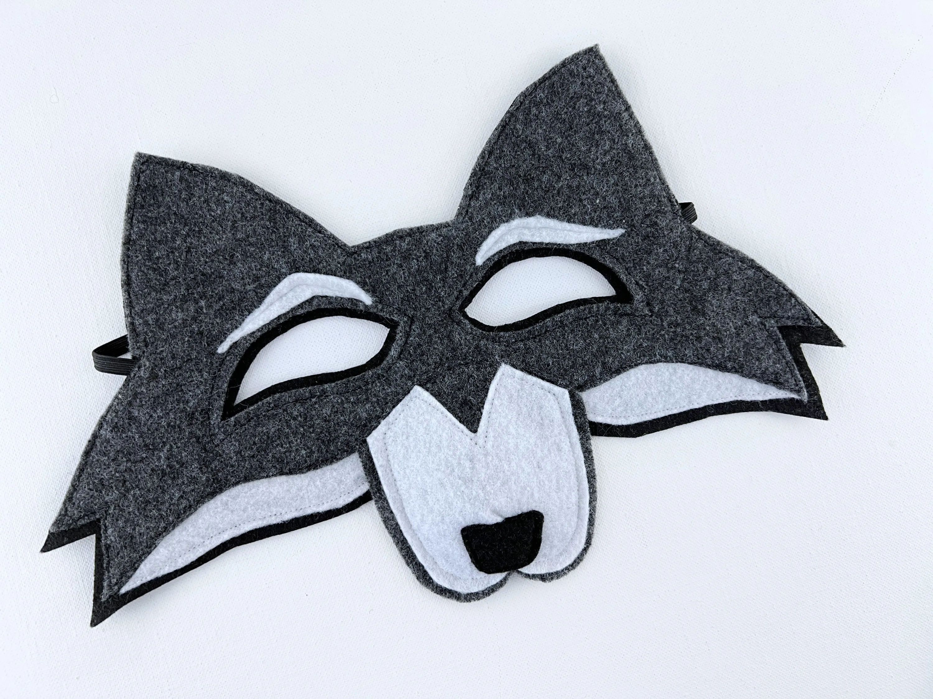 Máscara y cola de lobo de fieltro gris para niños - Etsy México Máscara y cola de lobo de fieltro gris para niños - Etsy México