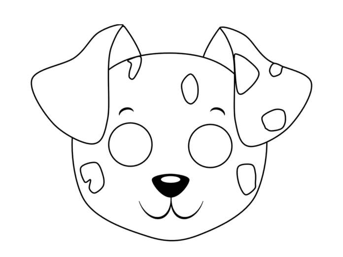 Máscara para colorear perro para niños para imprimir y en línea Máscara para colorear perro para niños para imprimir y en línea