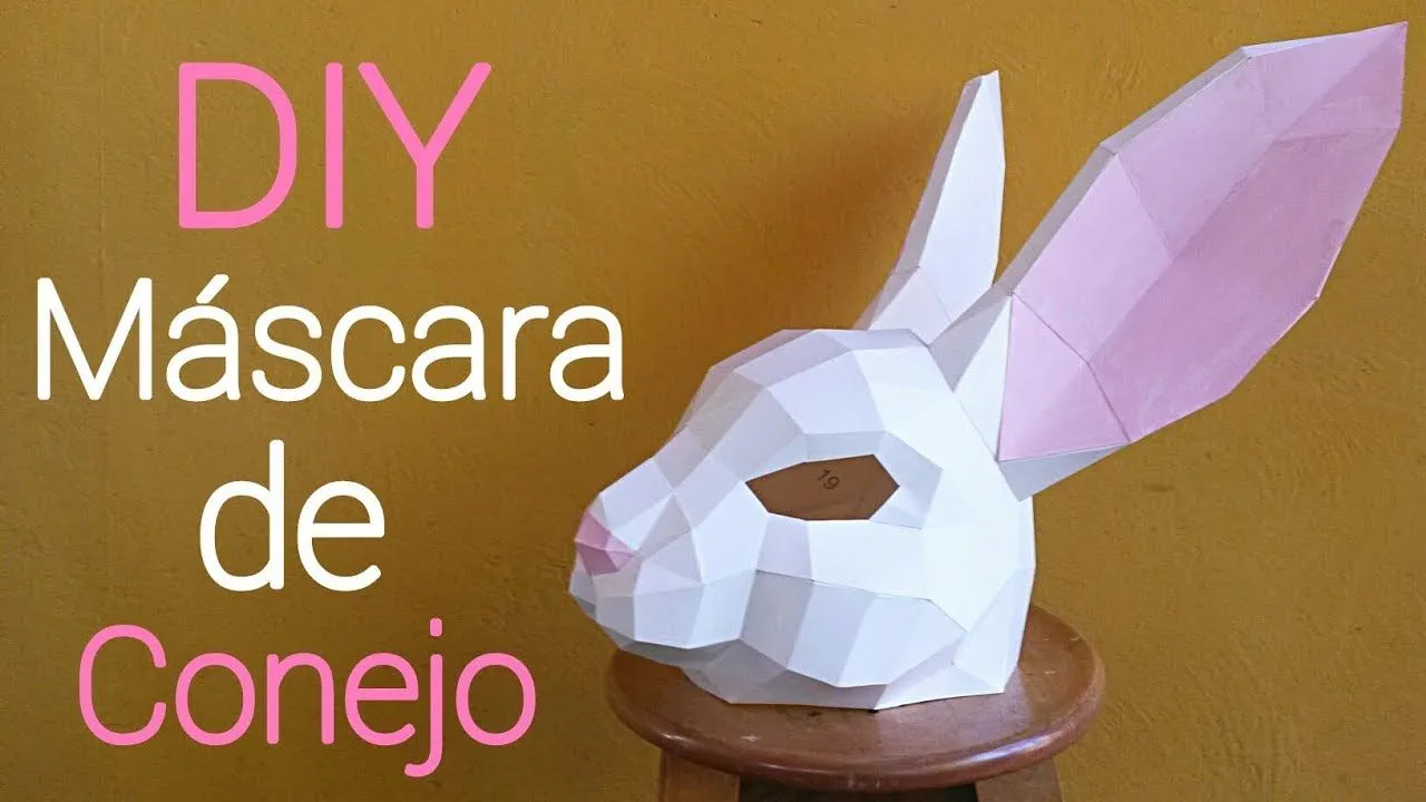 Cómo hacer una Máscara de CONEJO con PAPEL opalina o cartulina | Momuscraft - YouTube Cómo hacer una Máscara de CONEJO con PAPEL opalina o cartulina | Momuscraft - YouTube