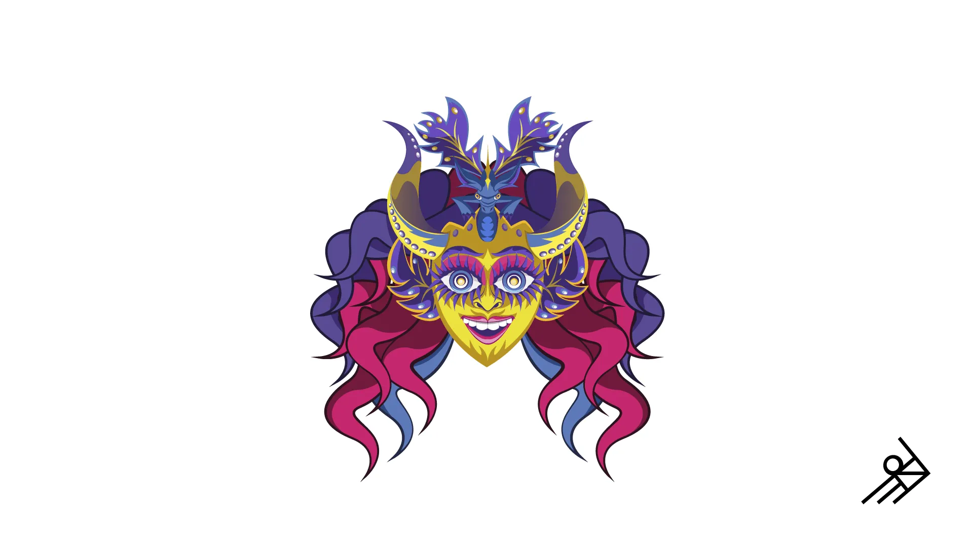 MASCARA DE DIABLADA (Versión Diabla) | Domestika MASCARA DE DIABLADA (Versión Diabla) | Domestika