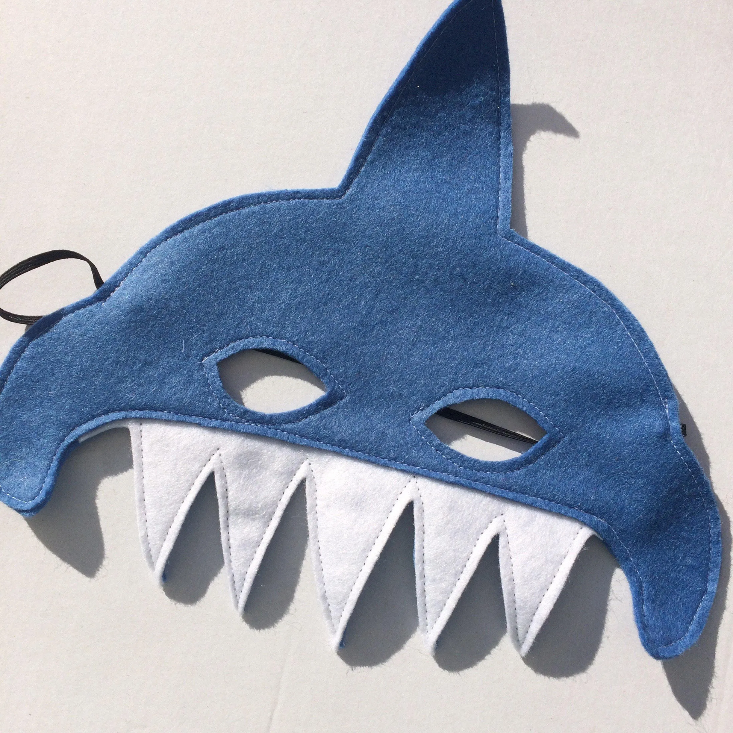 Máscara de disfraces de fieltro de tiburón aterrador - Etsy México