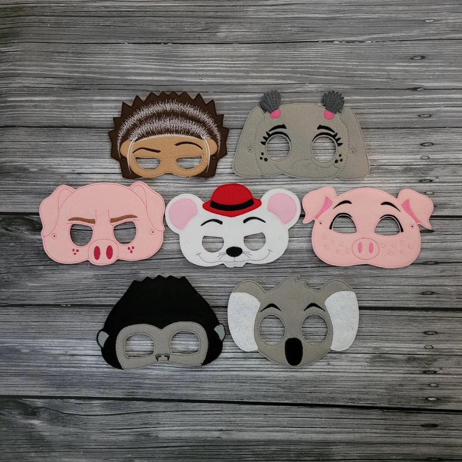 Máscara de fieltro de animales cantores gorila elefante - Etsy México Máscara de fieltro de animales cantores gorila elefante - Etsy México