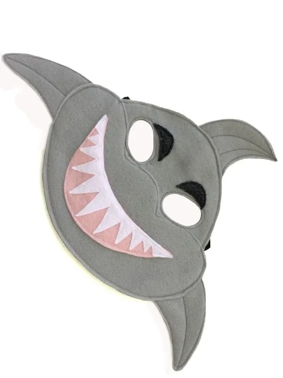 Máscara de fieltro SHARK para niños - Etsy España