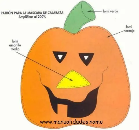 Máscara para Halloween en Goma EVA en Manualidades con Foami ...