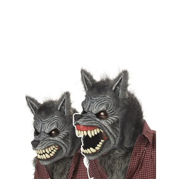 Máscara Hombre Lobo animada deluxe: comprar online en Funidelia.