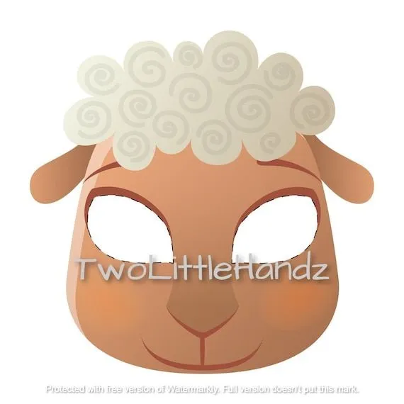 Máscara imprimible de oveja / Máscaras de animales para niños - Etsy México Máscara imprimible de oveja / Máscaras de animales para niños - Etsy México