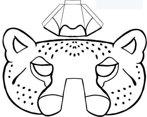 Máscara leopardo. - Manualidades a Raudales Máscara leopardo. - Manualidades a Raudales