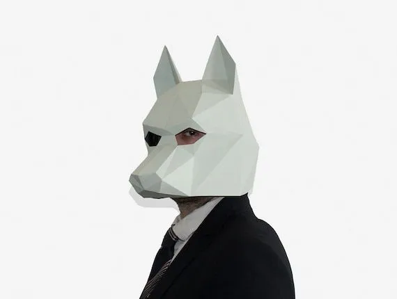 Hacer tu propia máscara de lobo Animal Mask por AwesomePatterns Hacer tu propia máscara de lobo Animal Mask por AwesomePatterns