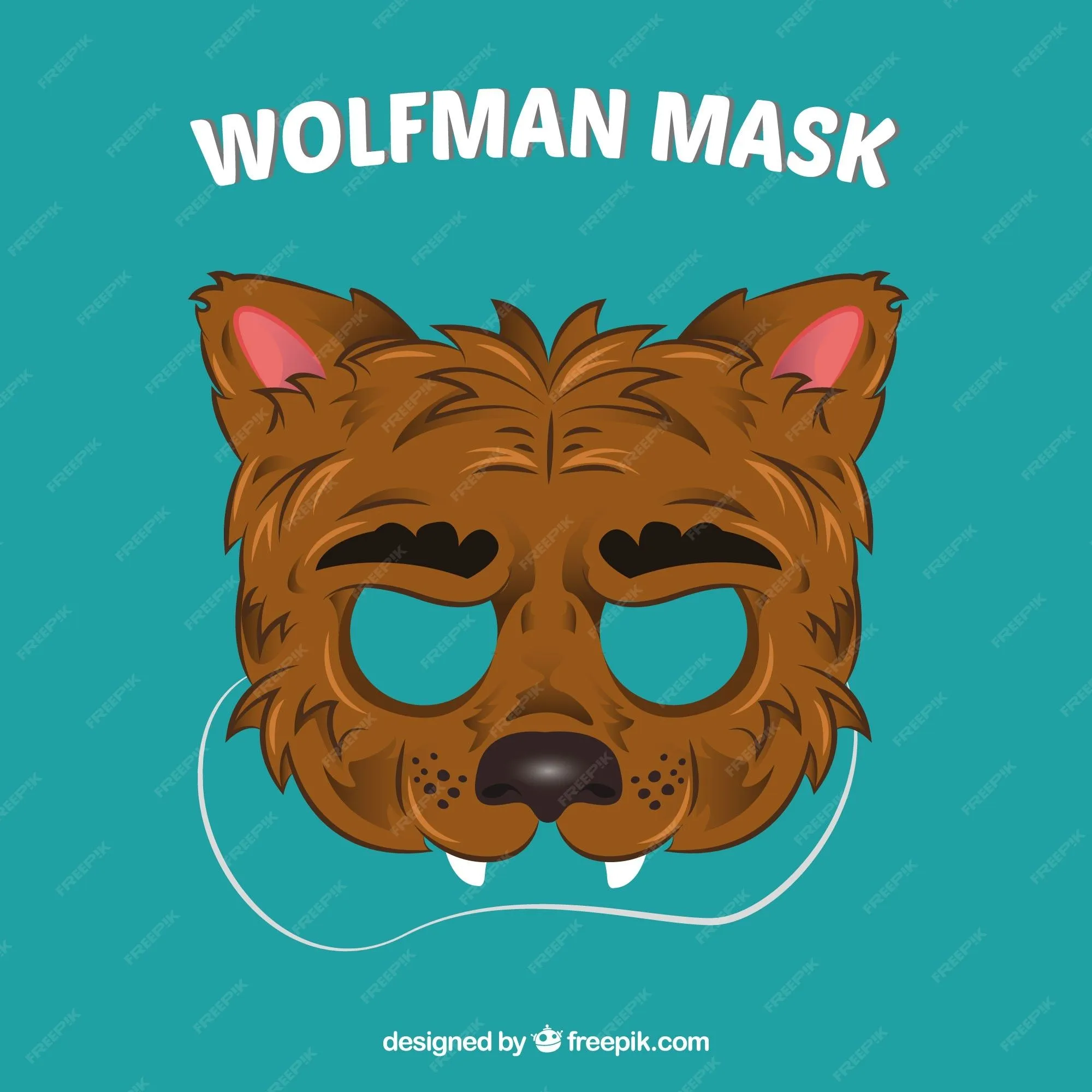Máscara de lobo dibujada a mano | Vector Gratis Máscara de lobo dibujada a mano | Vector Gratis