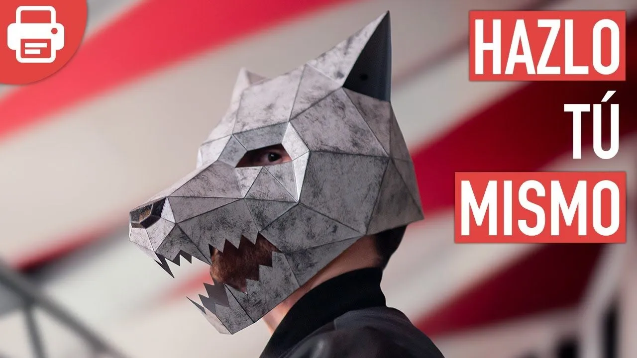 Cómo hacer una Máscara de Lobo con Papel o Cartulina en 3D | Plantillas para Imprimir - YouTube Cómo hacer una Máscara de Lobo con Papel o Cartulina en 3D | Plantillas para Imprimir - YouTube