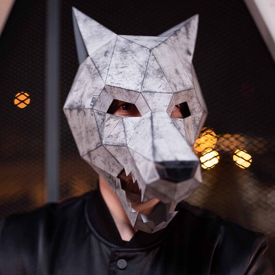 Máscara de Lobo para Imprimir con Papel | Plantillas PDF Máscara de Lobo para Imprimir con Papel | Plantillas PDF