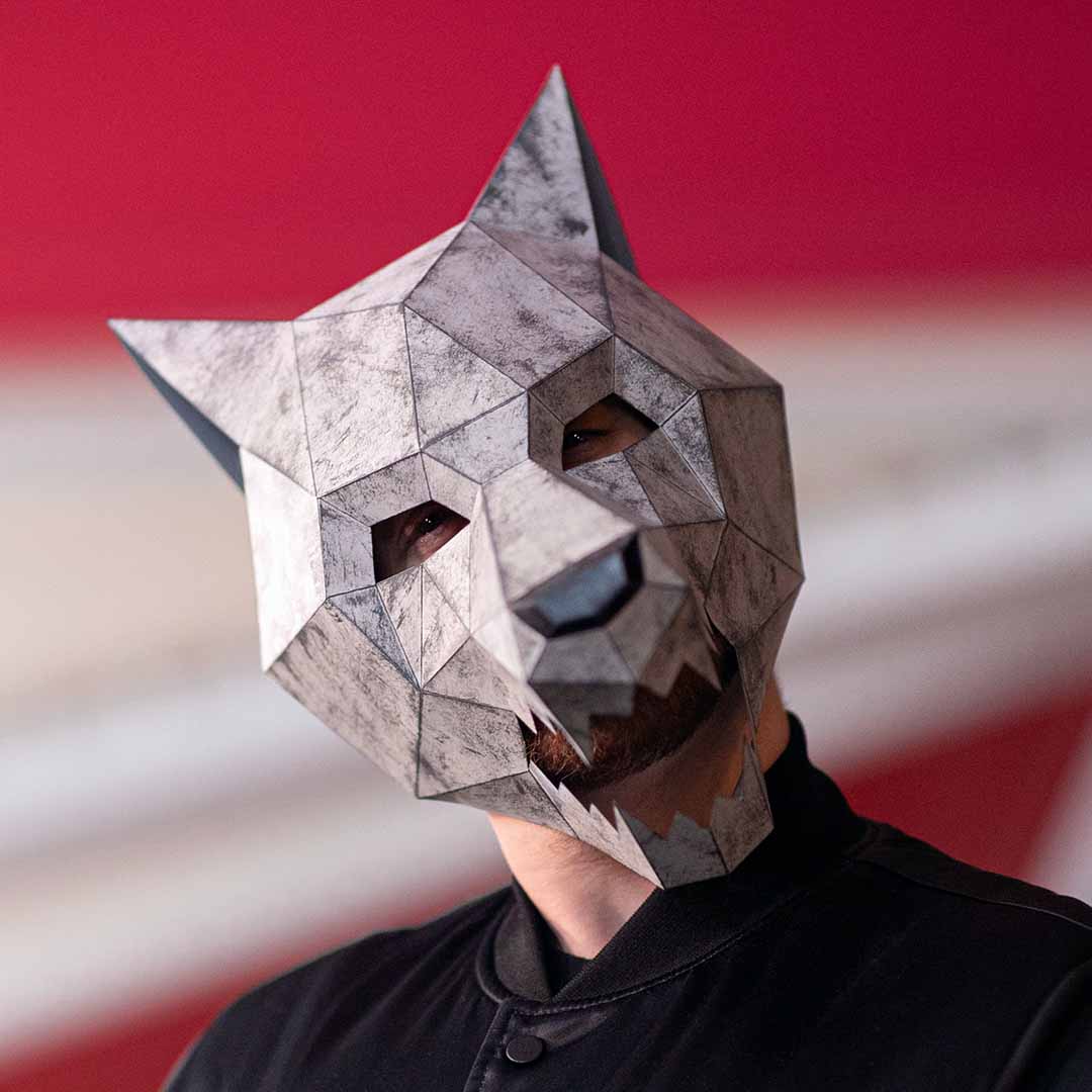 Máscara de Lobo para Imprimir con Papel | Plantillas PDF Máscara de Lobo para Imprimir con Papel | Plantillas PDF