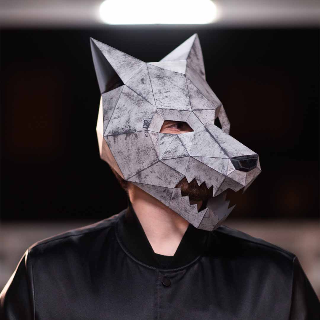 Máscara de Lobo para Imprimir con Papel | Plantillas PDF Máscara de Lobo para Imprimir con Papel | Plantillas PDF