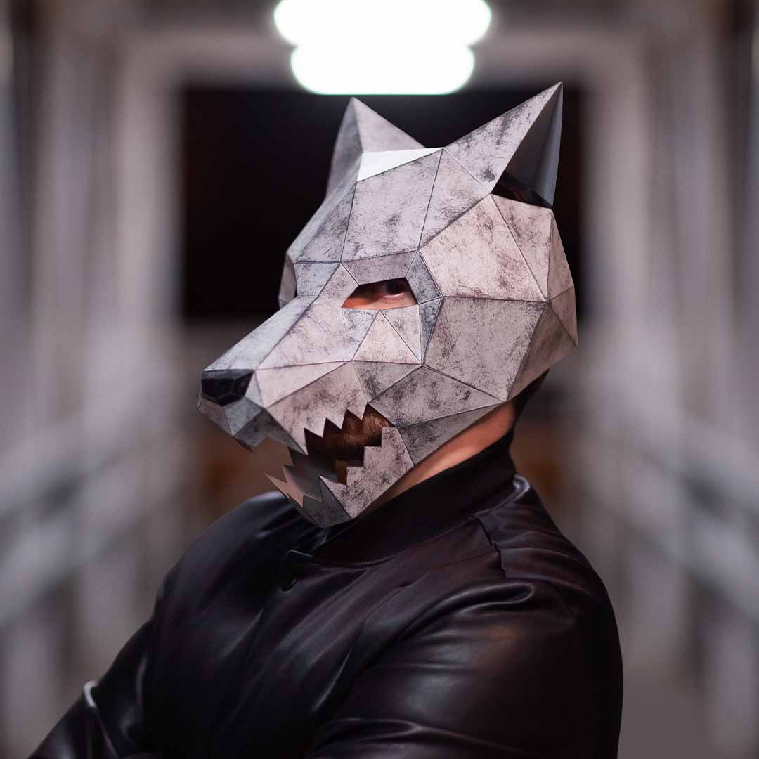 Máscara de Lobo para Imprimir con Papel | Plantillas PDF Máscara de Lobo para Imprimir con Papel | Plantillas PDF