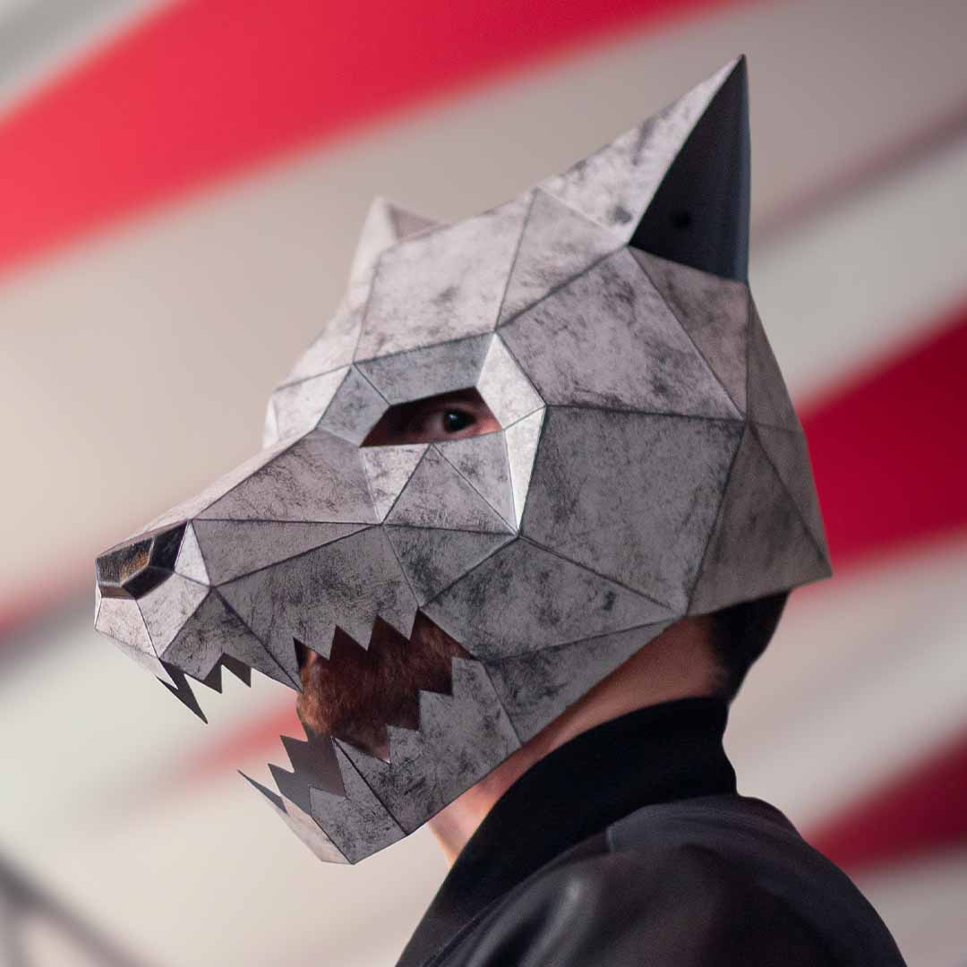 Máscara de Lobo para Imprimir con Papel | Plantillas PDF Máscara de Lobo para Imprimir con Papel | Plantillas PDF