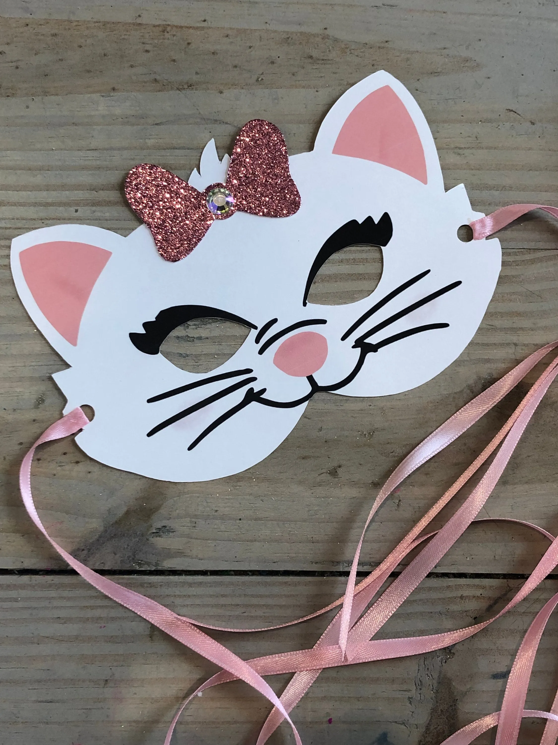 Máscara de Marie de los Aristogatos. Máscara de juego - Etsy México Máscara de Marie de los Aristogatos. Máscara de juego - Etsy México
