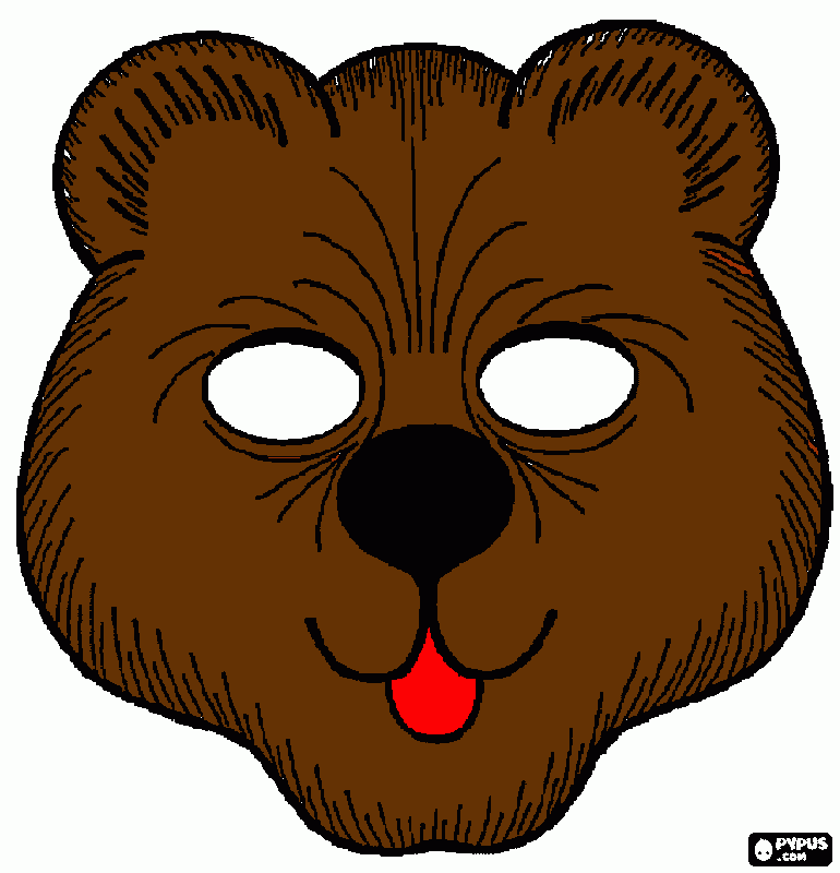 mascara de oso para colorear, mascara de oso para imprimir mascara de oso para colorear, mascara de oso para imprimir