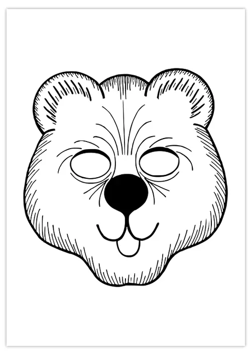 Mascara de oso para imprimir – calendarios.su Mascara de oso para imprimir – calendarios.su