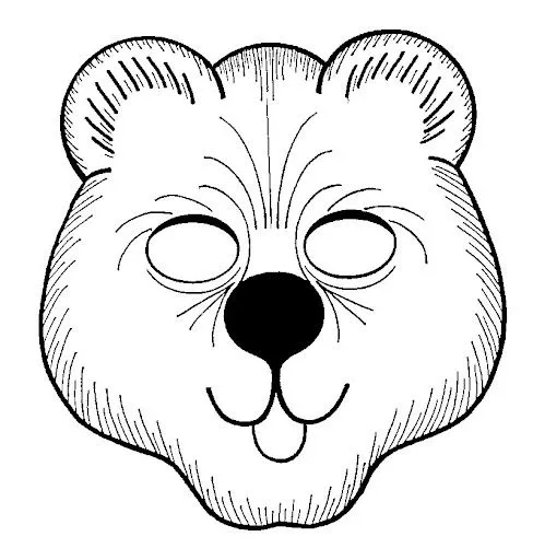MASCARA DE OSO PARA NIÑOS