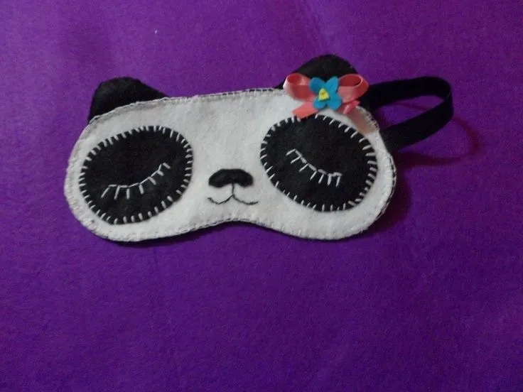 Mascara de oso panda para dormir fieltro By Paulina | mascaras ... Mascara de oso panda para dormir fieltro By Paulina | mascaras ...