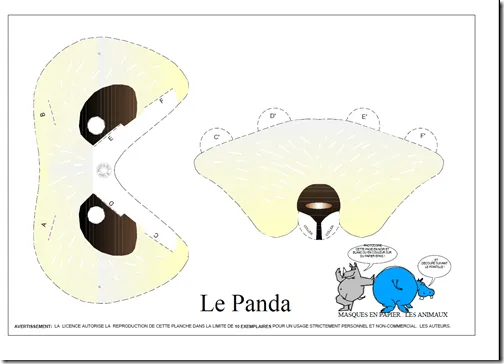 Máscara de oso panda para imprimir y usar - Nos disfrazamos Máscara de oso panda para imprimir y usar - Nos disfrazamos