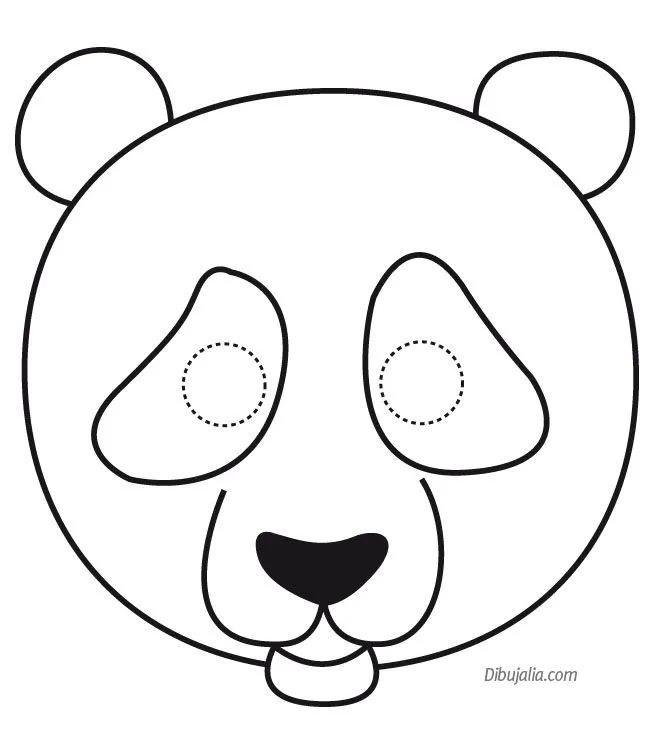 Máscara oso panda. - Manualidades a Raudales Máscara oso panda. - Manualidades a Raudales